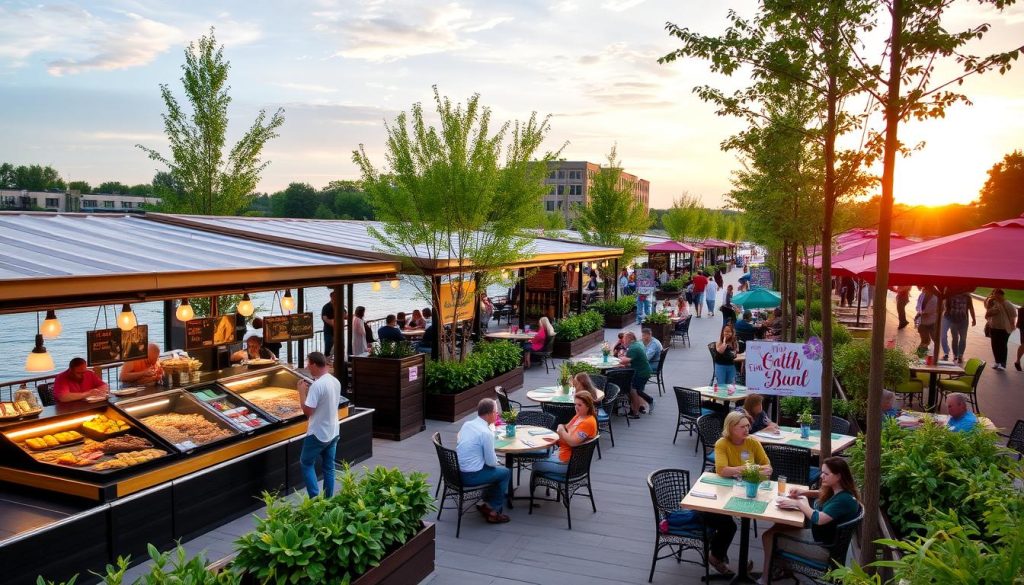 South Bend riverwalk dining