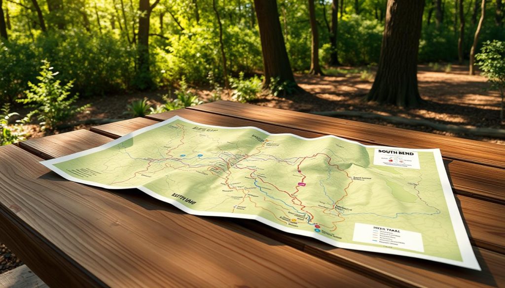 South Bend trail maps for hiking planning