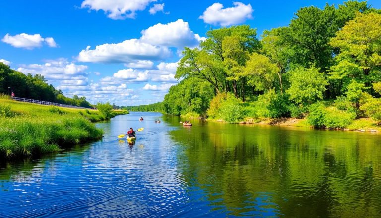 St. Joseph River kayaking near South Bend