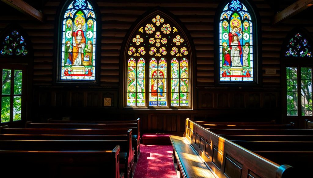 Stained glass windows in rural sanctuaries Stained glass windows in rural sanctuaries
