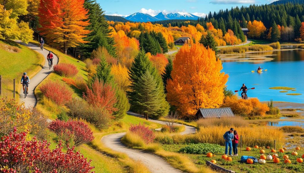 Sustainable outdoor activities in Oregon during fall