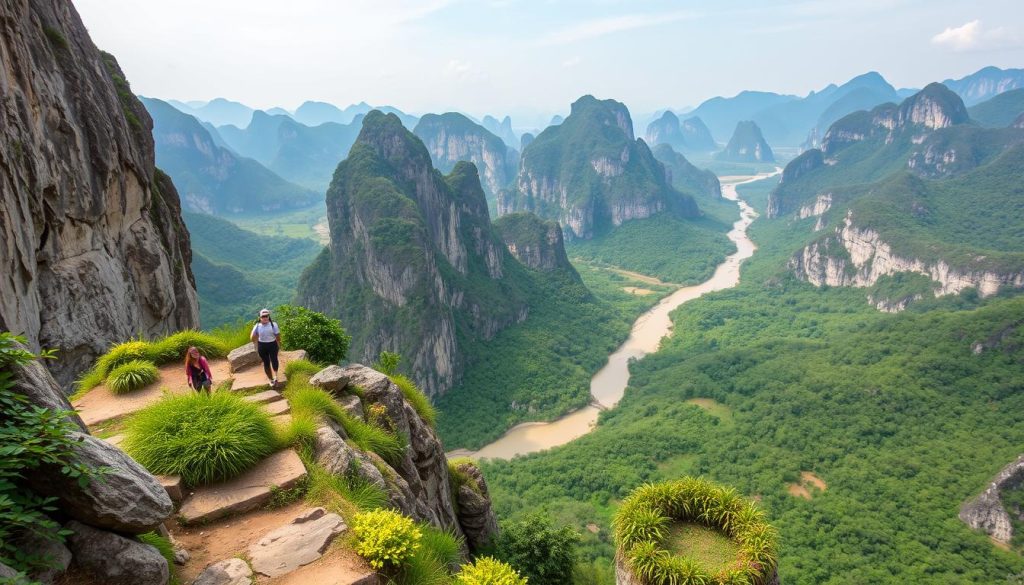 Vang Vieng adventure - Nam Xay Viewpoint hike Vang Vieng adventure - Nam Xay Viewpoint hike