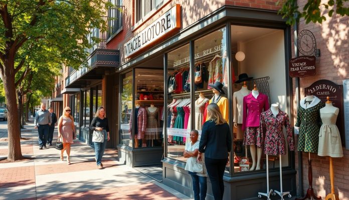 Vintage clothing stores in Bloomington neighborhoods