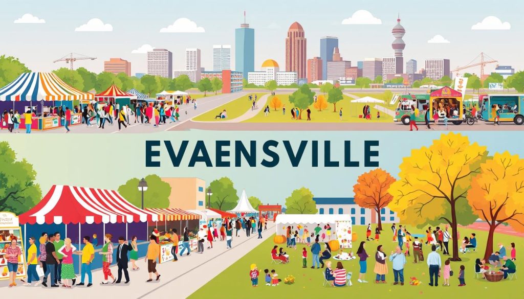 What annual events or festivals take place in Evansville? What annual events or festivals take place in Evansville?