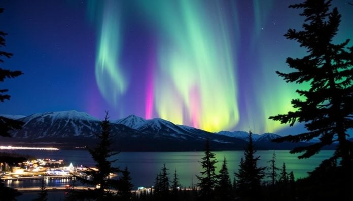 Where can I see the Northern Lights in Anchorage?