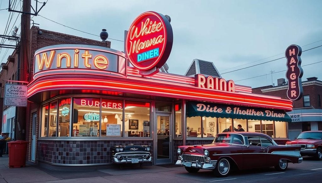 White Manna diner retro burger joint Jersey City