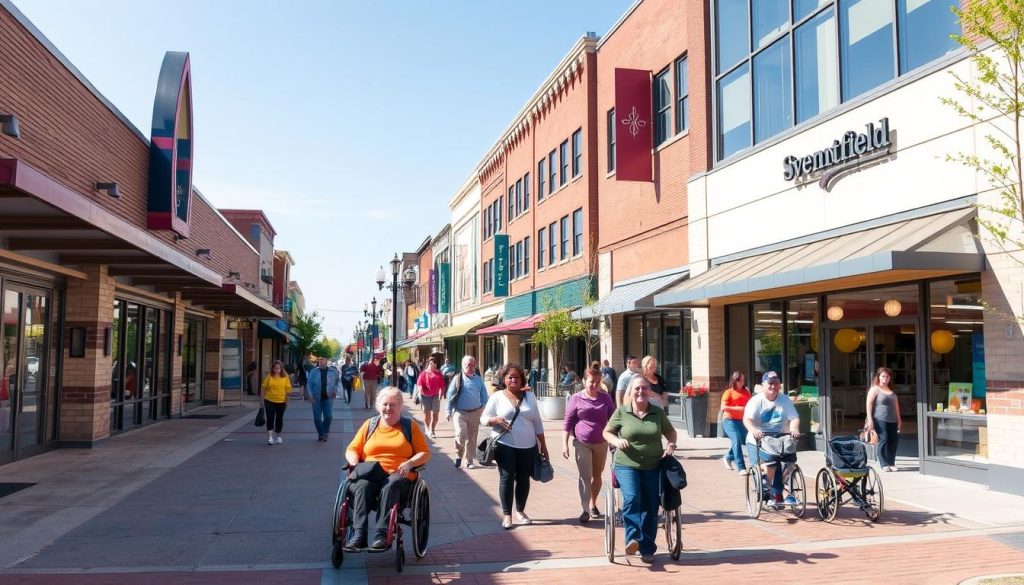 accessible shopping in downtown Springfield