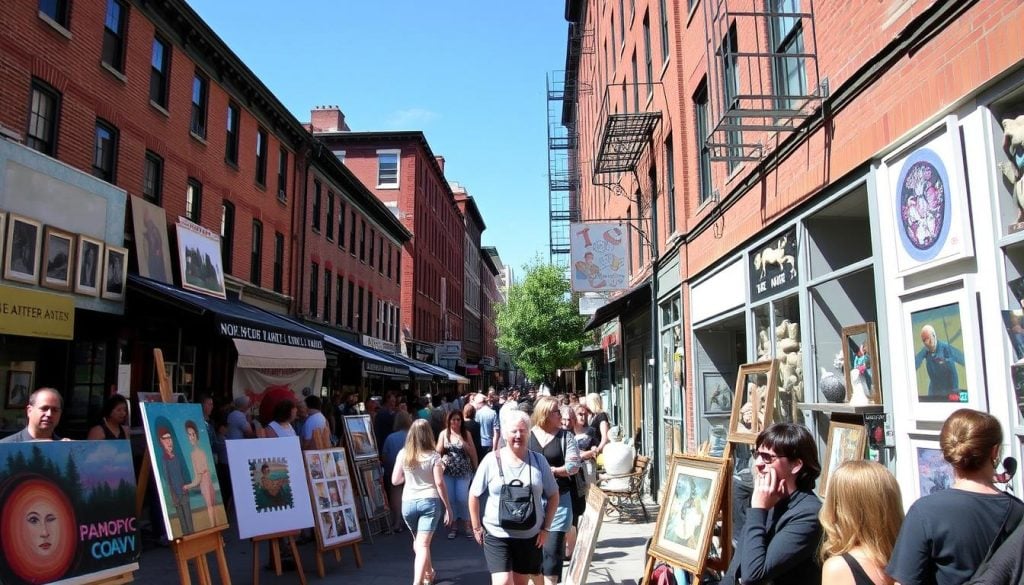 artistic mediums during the Hoboken gallery crawl