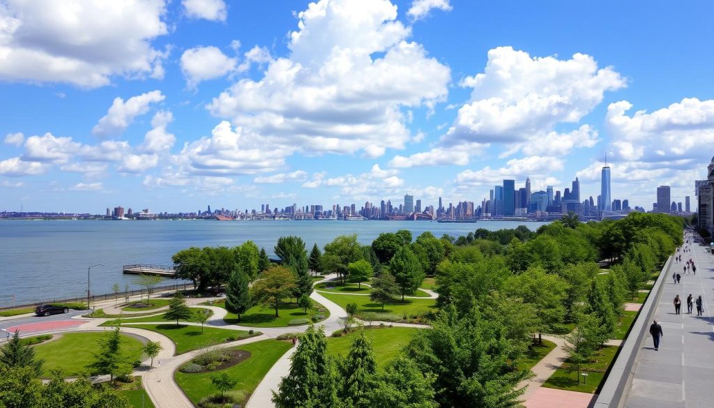 best walking route Hoboken to Manhattan