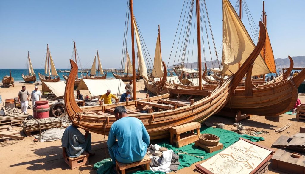 dhow building dhow building