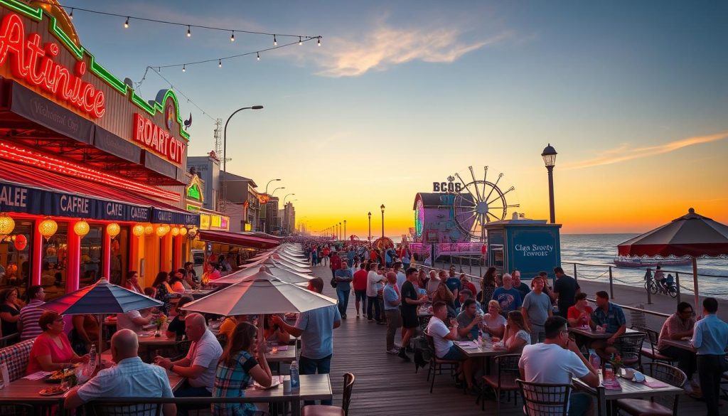 dining on the Atlantic City boardwalk dining on the Atlantic City boardwalk