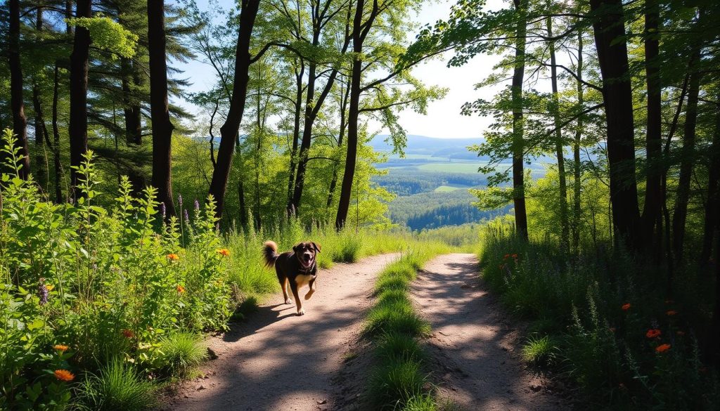 dog-friendly hiking trails Columbia MO