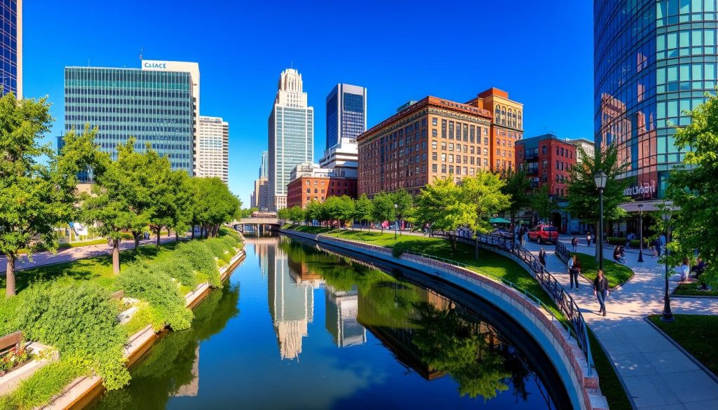 downtown Indianapolis canal downtown Indianapolis canal