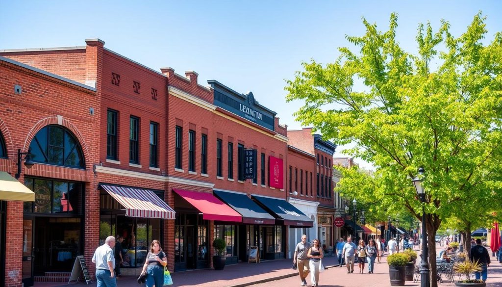 downtown Lexington shopping