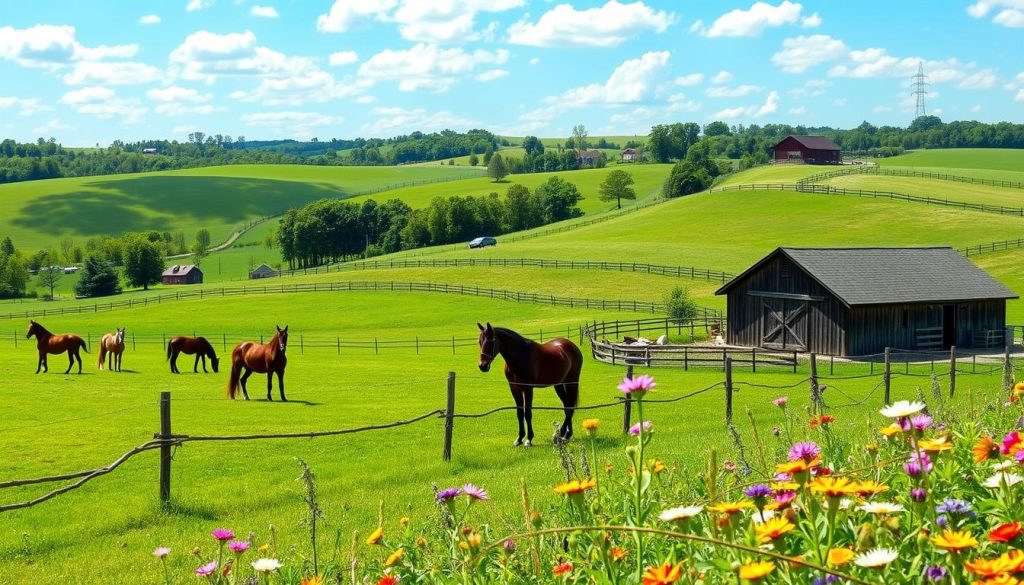 exploring horse farms in Lexington