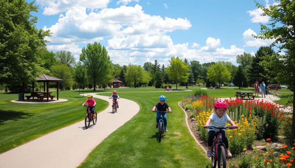 family-friendly bike paths in South Bend