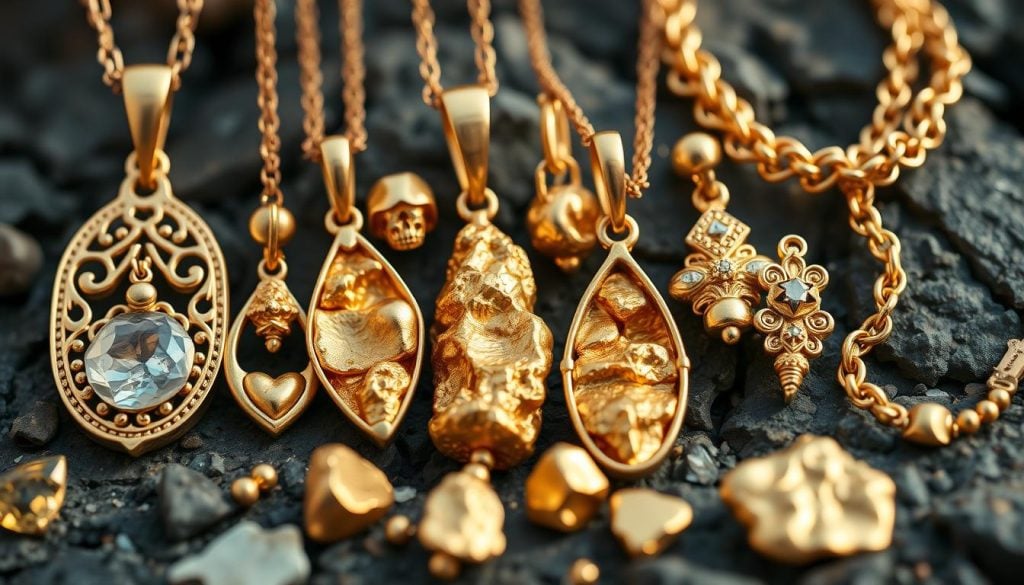 gold nugget jewelry