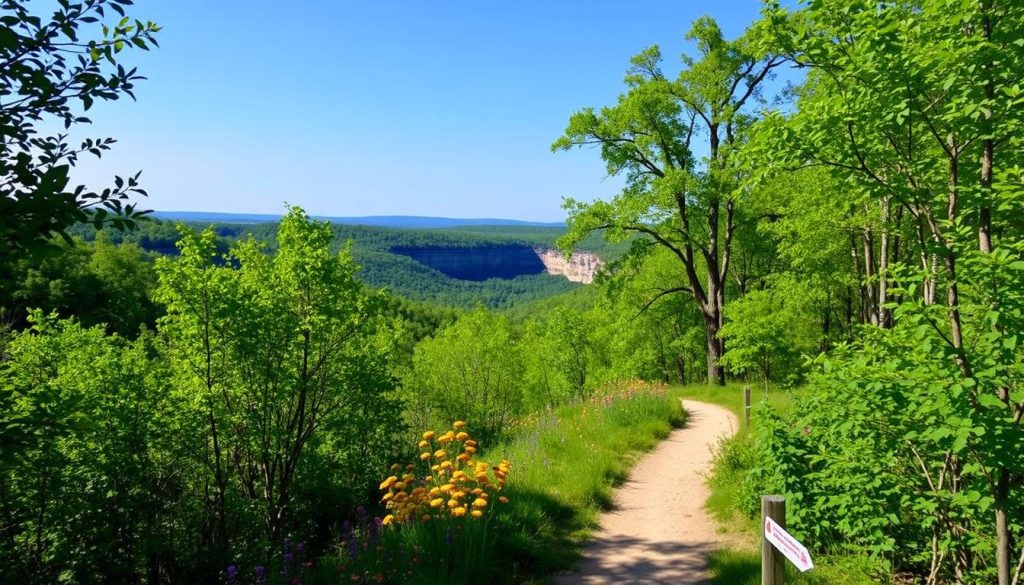 hiking trails near Mammoth Cave with scenic views