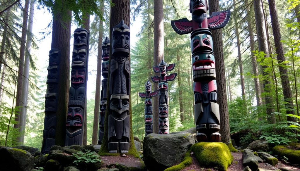 historic totem poles