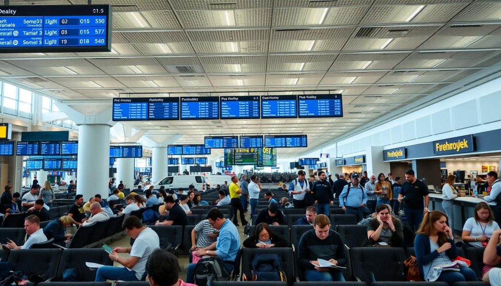 managing flight delays at Newark Airport