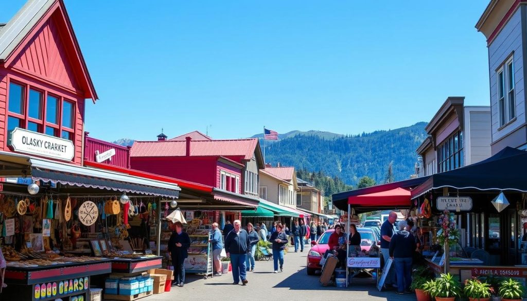 markets and specialty shops in downtown Juneau