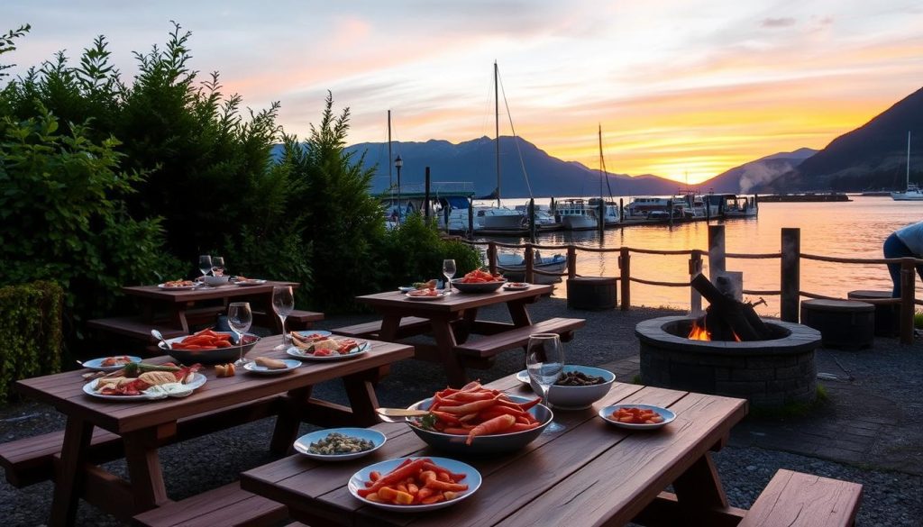 outdoor dining in Ketchikan