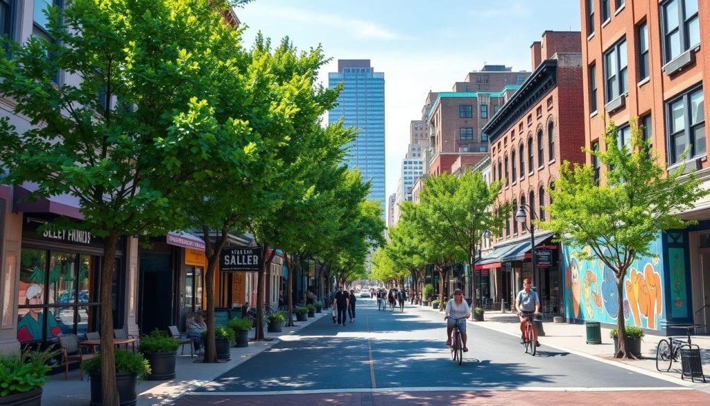 pedestrian-friendly streets in Jersey City