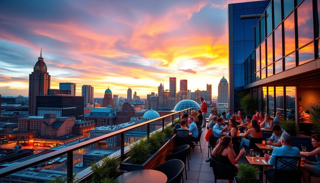 rooftop bars with skyline views Indianapolis