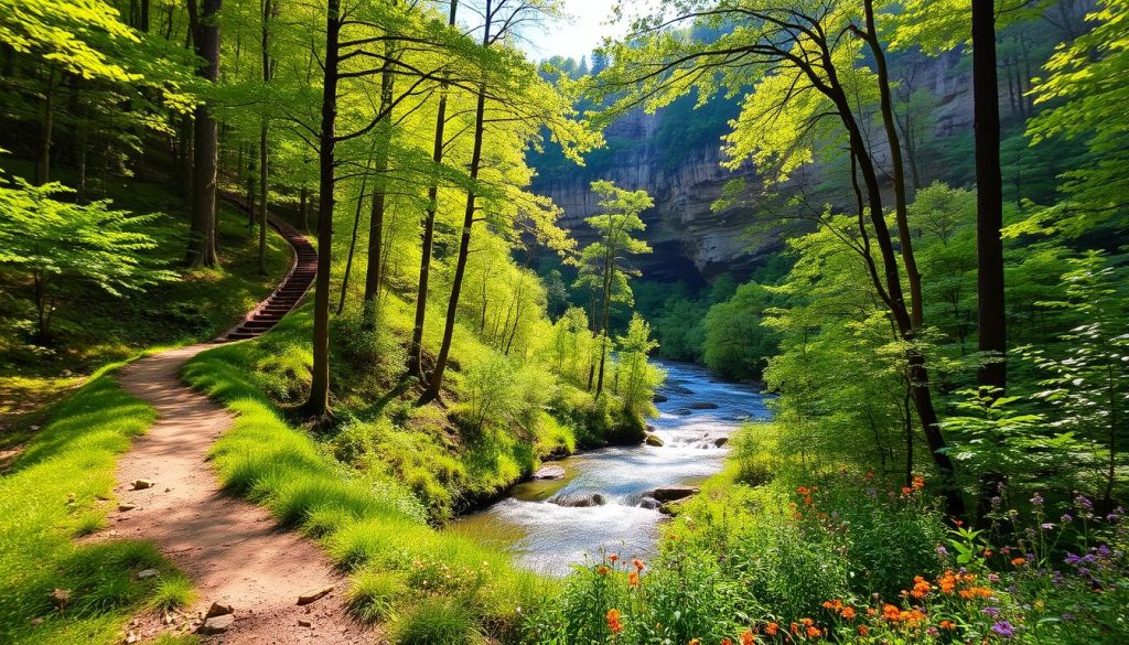 scenic hiking trails near Mammoth Cave