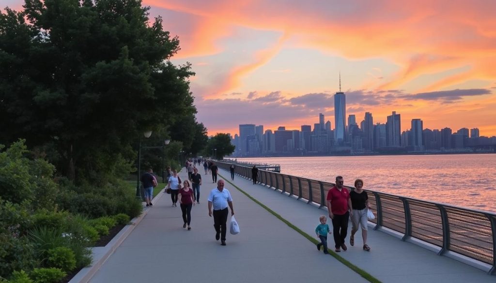 scenic walking routes Hoboken to Manhattan