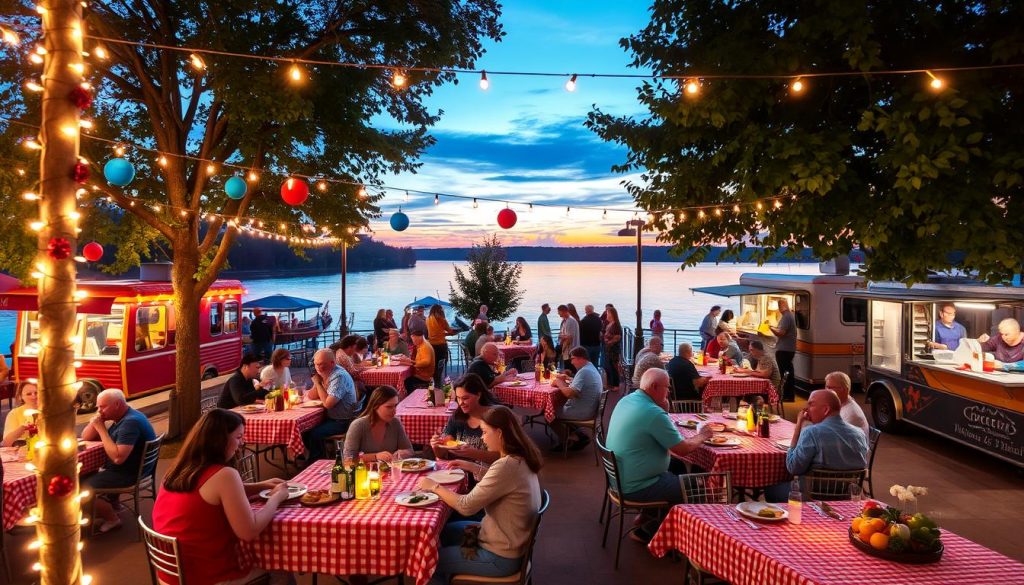 seasonal events and specials at waterfront dining in Columbia MO