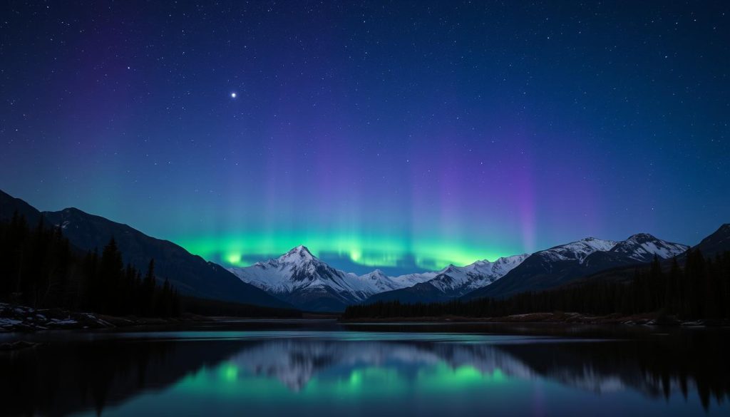 shooting auroras in Denali shooting auroras in Denali