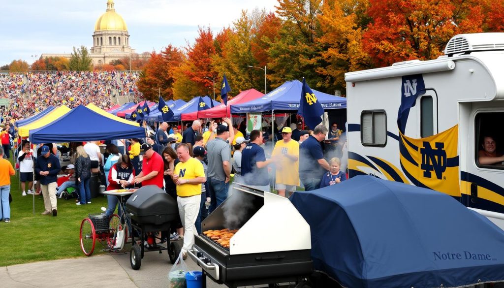 tailgating at Notre Dame Stadium tailgating at Notre Dame Stadium