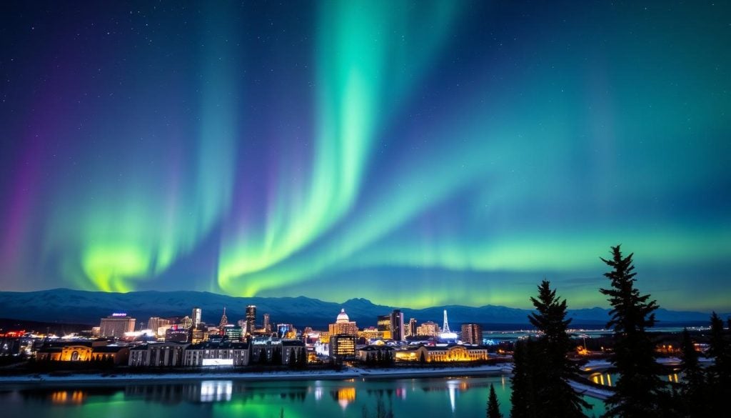 top locations to view Northern Lights in Anchorage