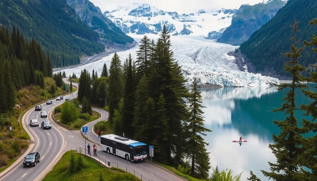 transportation options to Mendenhall Glacier