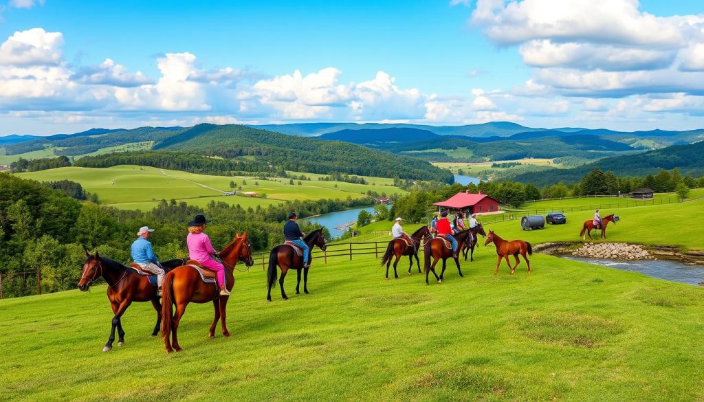 types of horseback riding tours Lexington