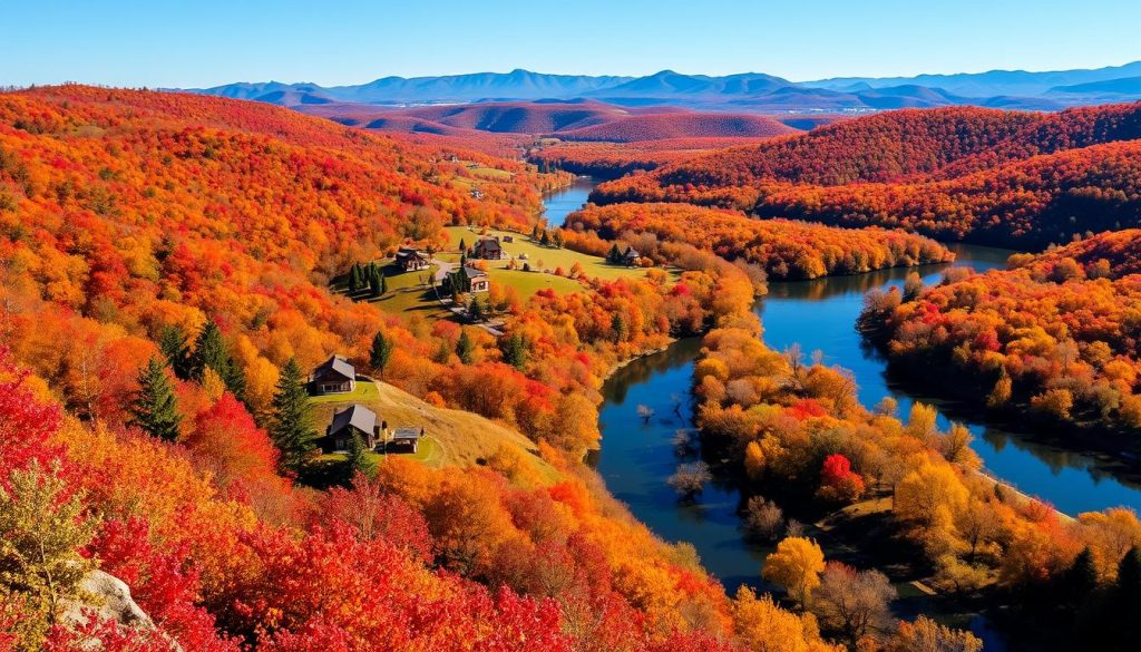 unique geography of Branson during fall foliage unique geography of Branson during fall foliage