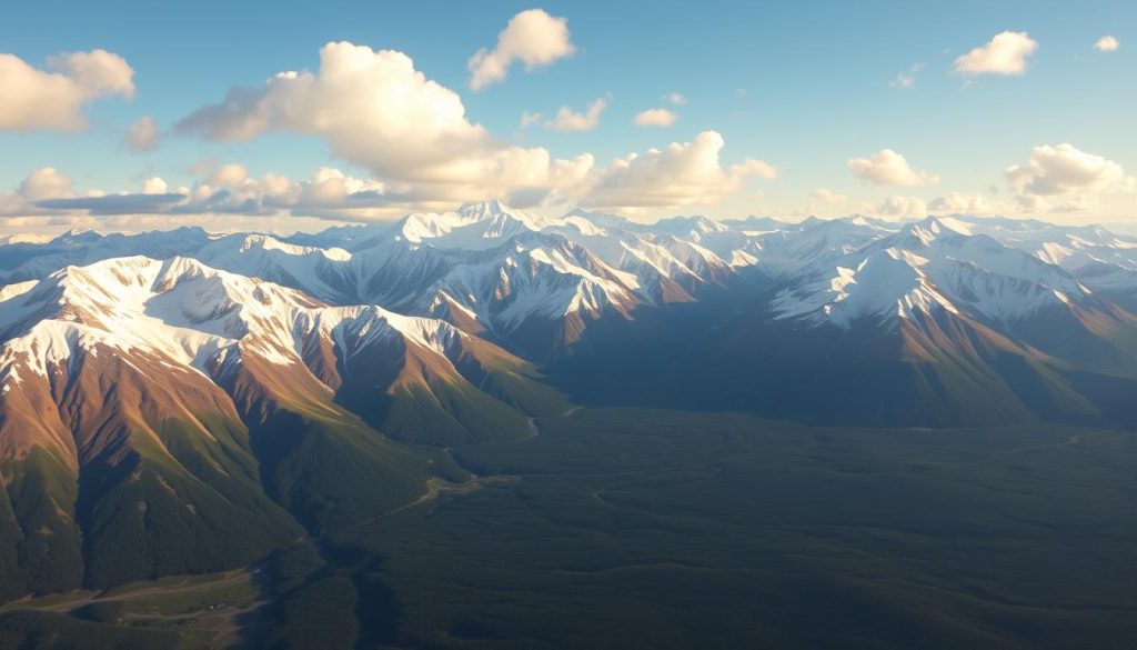 views of Alaska Range from flightseeing tours