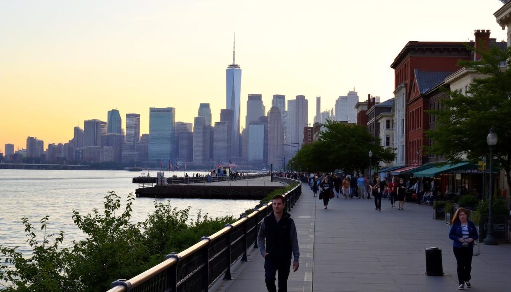 walking from Hoboken to Manhattan