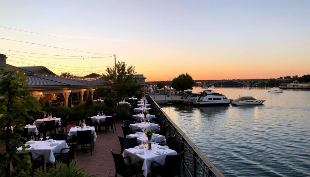 waterfront dining experiences in Evansville