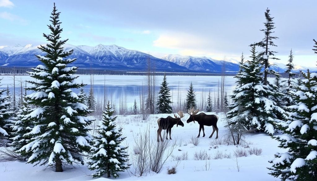 winter wildlife viewing in Anchorage