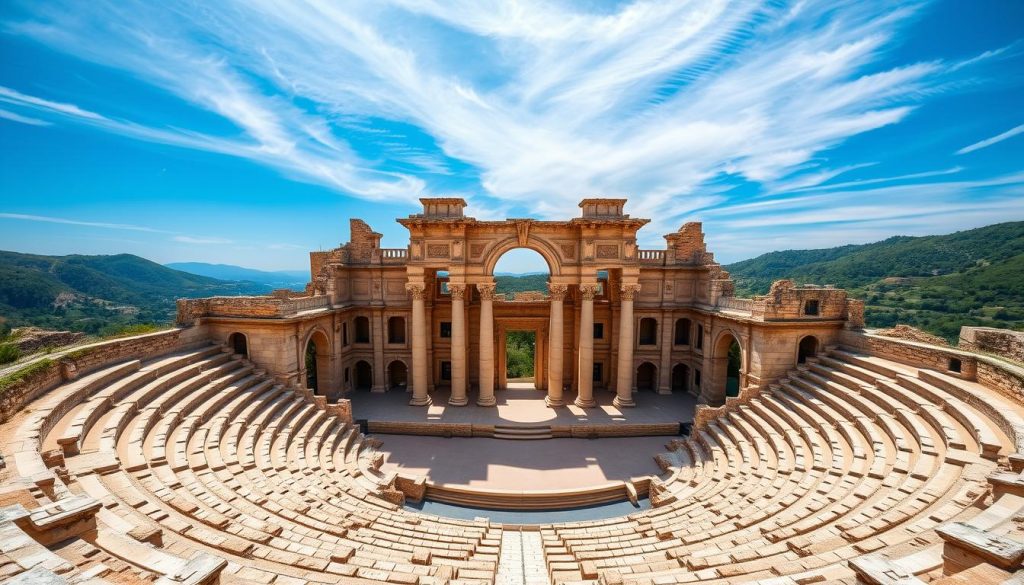 Architectural features of Curium Amphitheater