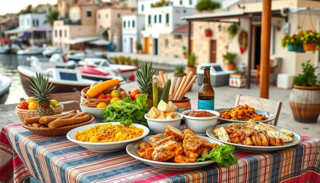 Authentic Cypriot food experiences in Paphos harbor and villages