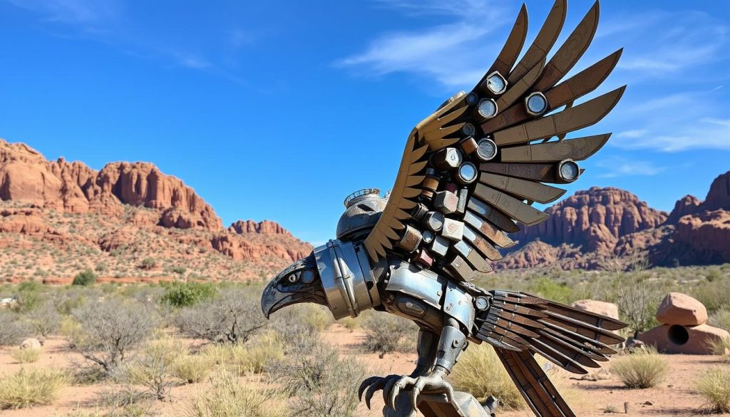 Auto Hawk sculpture Albuquerque Auto Hawk sculpture Albuquerque