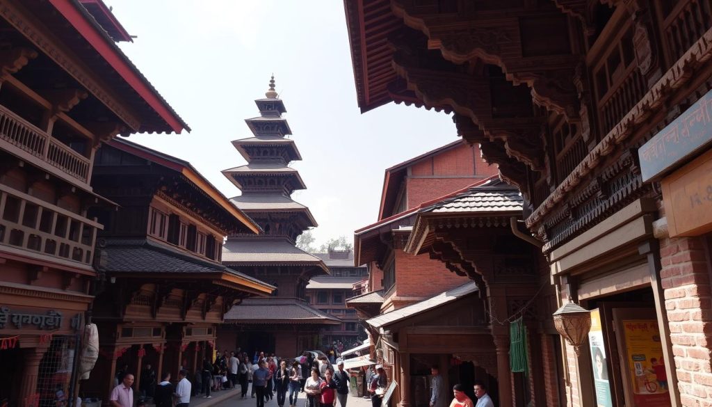 Bhaktapur architecture showcasing Newari style Bhaktapur architecture showcasing Newari style