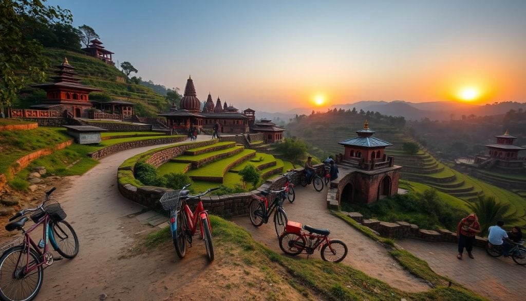 Bhaktapur cycling tours off the tourist trail