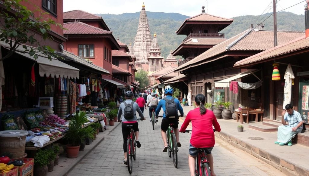 Bhaktapur cycling tours off the tourist trail