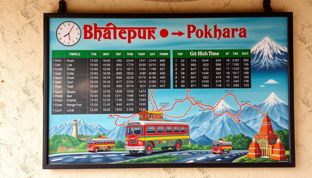 Bhaktapur to Pokhara bus schedule