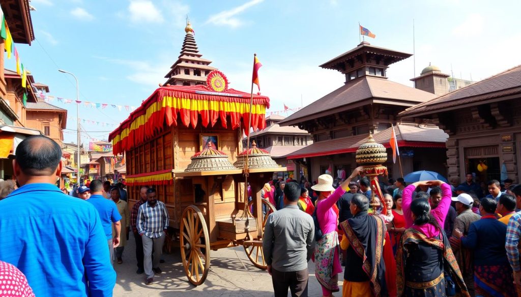 Biska Jatra activities in Bhaktapur