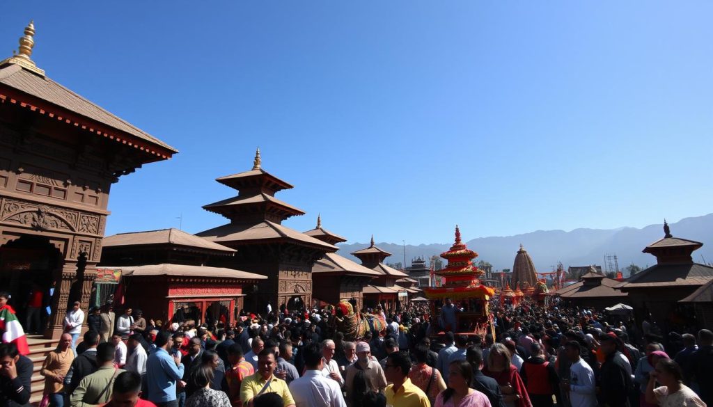 Biska Jatra festival celebrations in Bhaktapur